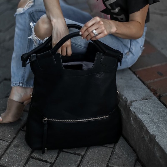 Large Foley + Corrina Green Leather Tote Bag - Picture 11 of 11